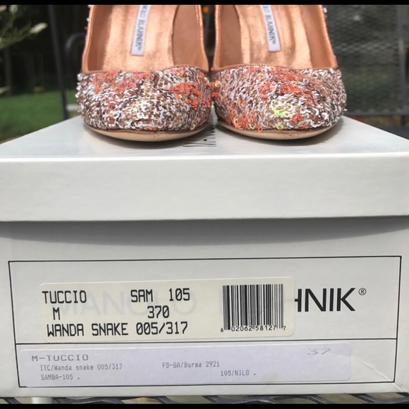 ***SOLD***Manolo Blahnik Tuccio Wanda Snake Heels - Picture 5 of 8